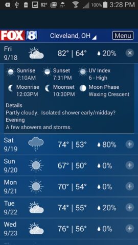 FOX8 Cleveland Weather для Android — скриншот 2