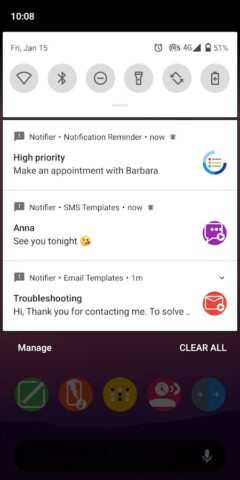 Fake Notifications для Android — скриншот 2