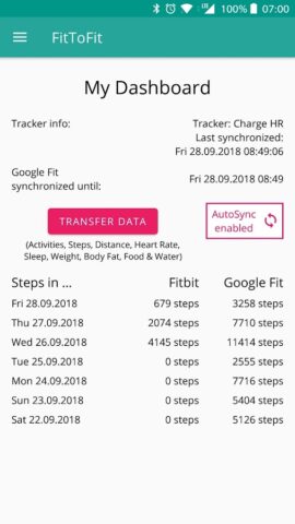 FitToFit для Android — скриншот 1