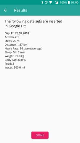 FitToFit для Android — скриншот 5