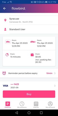 Flowbird Parking для Android — скриншот 2
