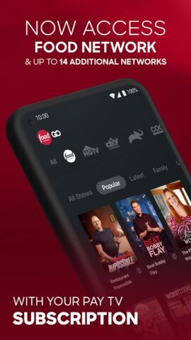 Food Network GO — Live TV для Android — скриншот 1