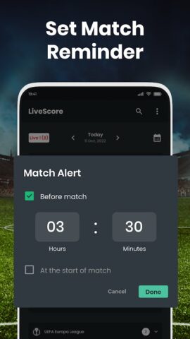Live score : Матч напоминания для Android — скриншот 5