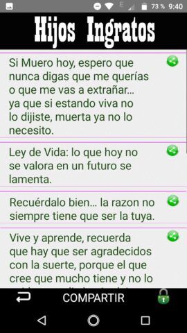 Frases de Hijos Ingratos для Android — скриншот 4