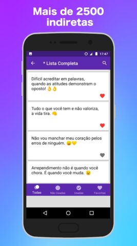 Frases de Indiretas для Android — скриншот 2