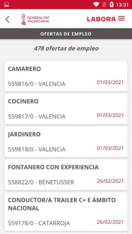 GVA PuntLABORA для Android — скриншот 4