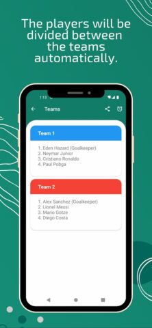 Game Teams Generator для Android — скриншот 4