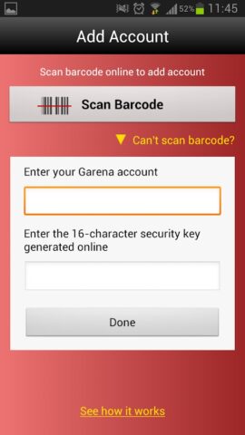 Garena Authenticator для Android — скриншот 2