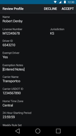 Garmin eLog™ Compliant ELD для Android — скриншот 4
