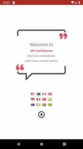 Gift Card Balance для Android — скриншот 1