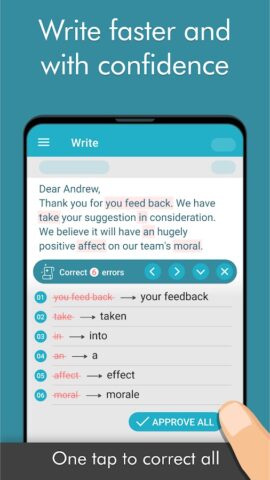 Ginger Writer, Grammar Speller для Android — скриншот 1
