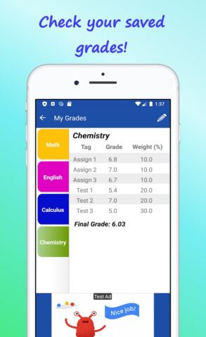 Grades Calculator 2020 Finals для Android — скриншот 2