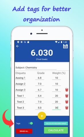 Grades Calculator 2020 Finals для Android — скриншот 3