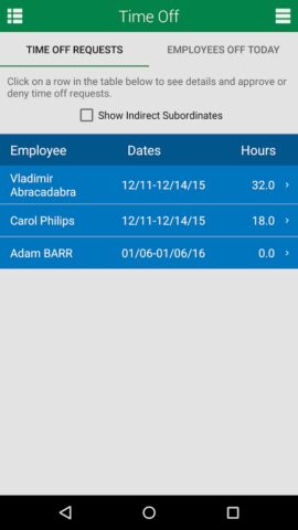 GreenEmployee для Android — скриншот 5