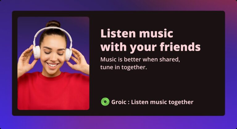 Groic — Listen music together для Android — скриншот 1