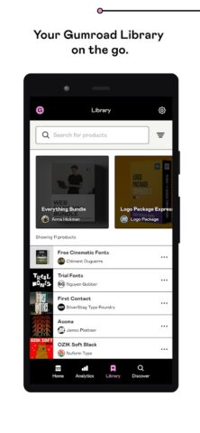 Gumroad для Android — скриншот 1