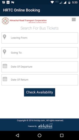 HRTC Online Booking Official для Android — скриншот 3