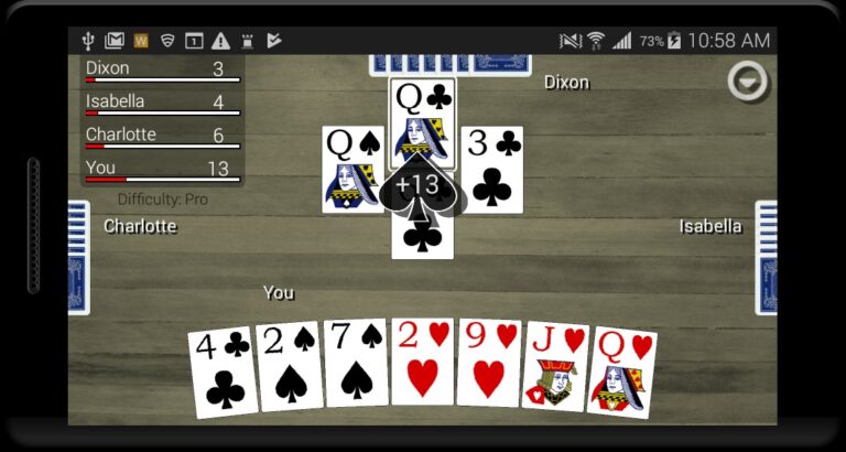 Hearts Card Classic для Android — скриншот 4