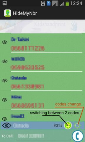 Hide My phone number для Android — скриншот 3