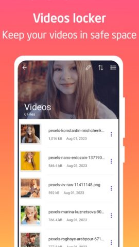 скрыть фото, видео для Android — скриншот 4