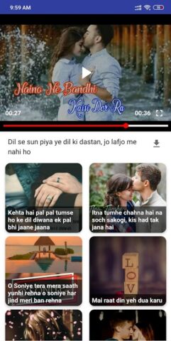 Hindi English Shayari для Android — скриншот 3