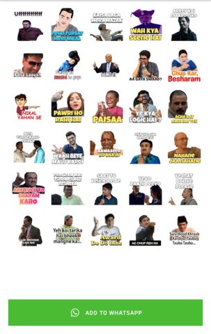 Hindi Funny Stickers WASticker для Android — скриншот 3