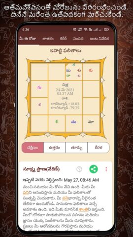 Horoscope in Telugu : Jathakam для Android — скриншот 2