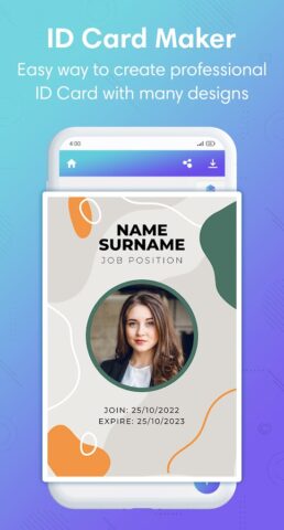 ID Card Maker — Employee ID для Android — скриншот 2