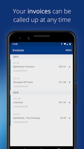 IONOS для Android — скриншот 3