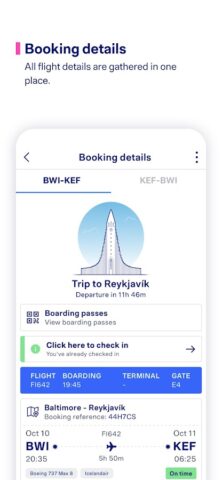 Icelandair для Android — скриншот 5