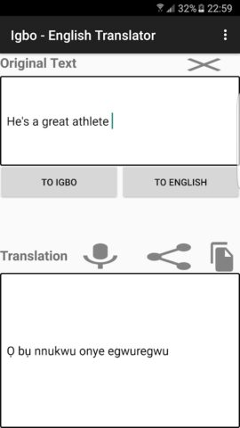 Igbo — English Translator для Android — скриншот 3
