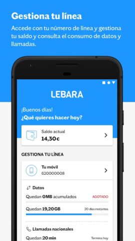 Soy Lebara — Área de cliente для Android — скриншот 1