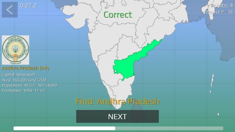 India Map Quiz для Android — скриншот 3