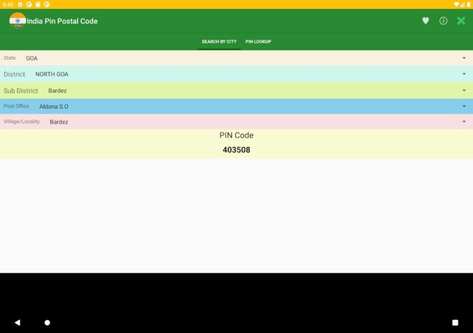 India Pin Code, Postal code для Android — скриншот 4