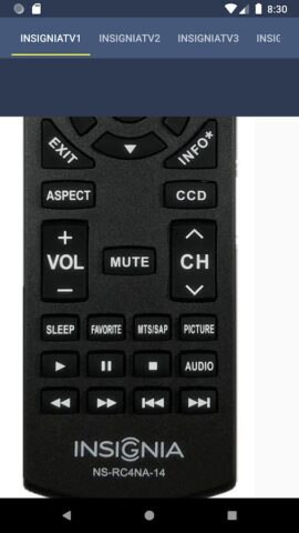 Insignia TV Remote для Android — скриншот 3