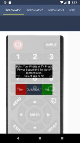 Insignia TV Remote для Android — скриншот 4
