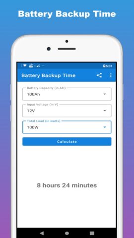 Inverter Battery Calculator для Android — скриншот 3