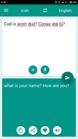 Irish-English Translator для Android — скриншот 2