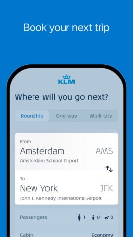 KLM — Забронируйте рейс для Android — скриншот 3