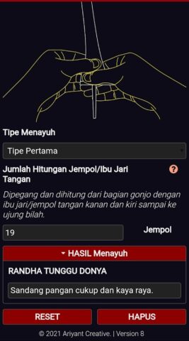Kalkulator Weton Jawa Lengkap для Android — скриншот 2