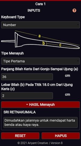 Kalkulator Weton Jawa Lengkap для Android — скриншот 3