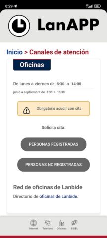 Lanbide LanAPP для Android — скриншот 2