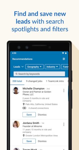 LinkedIn Sales Navigator для Android — скриншот 2