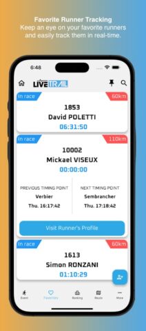 LiveTrail для Android — скриншот 1