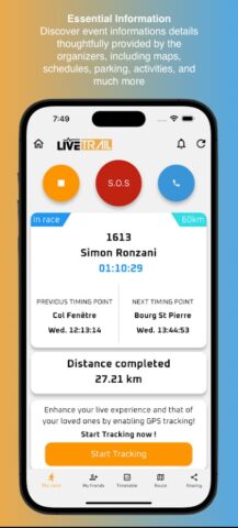 LiveTrail для Android — скриншот 2
