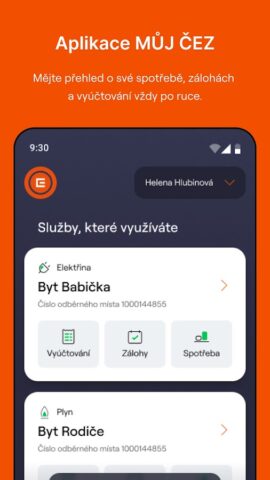 MŮJ ČEZ для Android — скриншот 2