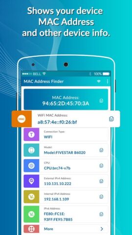 MAC Address Finder для Android — скриншот 2