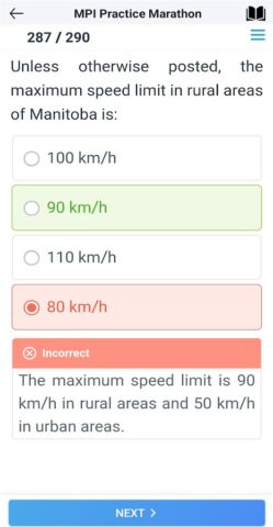 MPI Driving Quiz для Android — скриншот 3