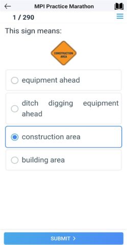 MPI Driving Quiz для Android — скриншот 4