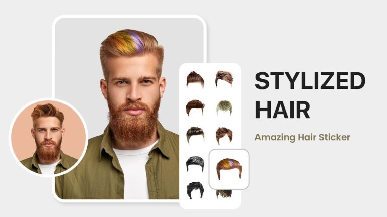 Man Hair Mustache Style Editor для Android — скриншот 1